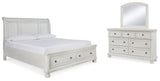 Furniture City Houma - Ashley Furniture - Robbinsdale Queen Sleigh Storage Bed, Dresser and Mirror - Queen Sleigh Storage Bed, Dresser and Mirror - B742B5