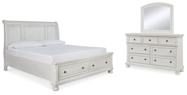 Furniture City Houma - Ashley Furniture - Robbinsdale Queen Sleigh Storage Bed, Dresser and Mirror - Queen Sleigh Storage Bed, Dresser and Mirror - B742B5