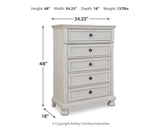 Robbinsdale Full Storage Sleigh Bed, Dresser, Mirror, Chest and Nightstand