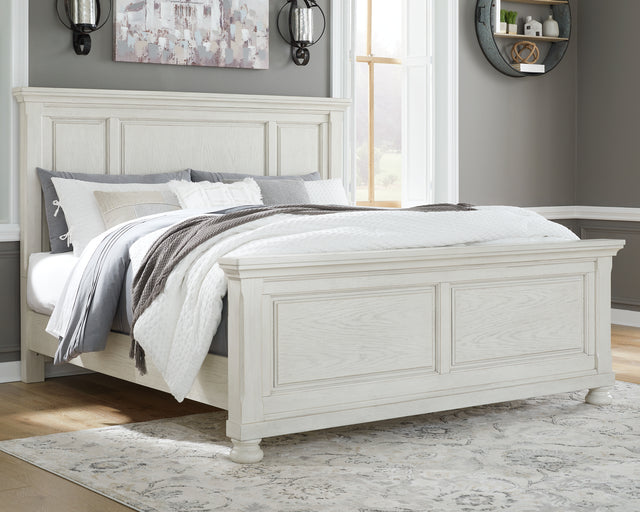 Furniture City Houma - Ashley Furniture - Robbinsdale California King Panel Bed - California King Panel Bed / Antique White - B742B7