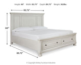 Robbinsdale King Storage Bed and 2 Nightstands