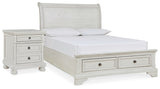 Furniture City Houma - Ashley Furniture - Robbinsdale Full Storage Bed and Nightstand - Full Storage Bed and Nightstand - B742B33