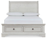 Robbinsdale Full Sleigh Storage Bed, Chest and Nightstand