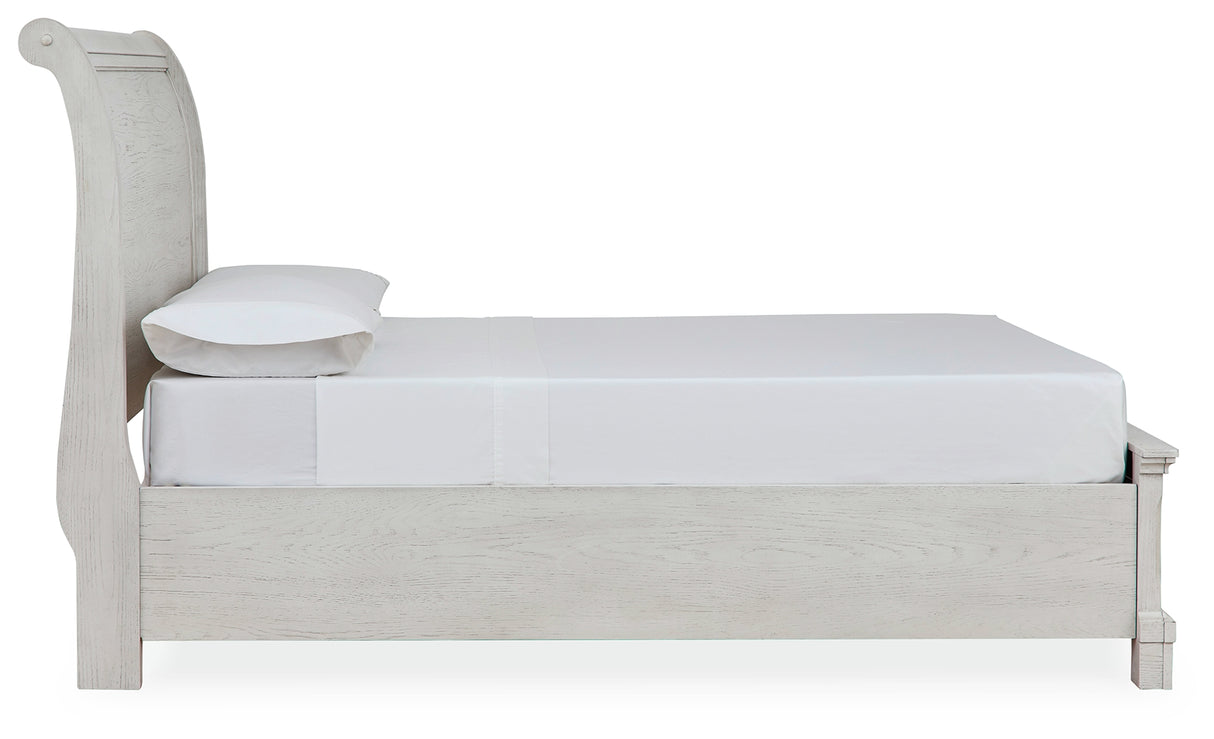 Robbinsdale Full Sleigh Storage Bed, Chest and Nightstand