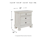 Robbinsdale Full Storage Sleigh Bed, Dresser, Mirror, Chest and Nightstand
