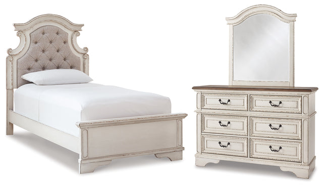 Furniture City Houma - Ashley Furniture - Realyn Twin Bed, Dresser and Mirror - Twin Bed, Dresser and Mirror - B743B16