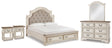 Furniture City Houma - Ashley Furniture - Realyn King Panel Storage Bed, Dresser, Mirror and 2 Nightstands - King Panel Storage Bed, Dresser, Mirror and 2 Nightstands - B743B66