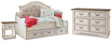Realyn Twin Storage Daybed, Dresser and Nightstand