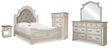 Furniture City Houma - Ashley Furniture - Realyn Queen Panel Bed, Dresser, Mirror, Chest and Nightstand - Queen Panel Bed Dresser, Mirror, Chest and Nightstand / Two-tone - B743B82