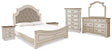 Furniture City Houma - Ashley Furniture - Realyn King Upholstered Panel Bed, Dresser, Mirror, Chest and 2 Nightstands - King Upholstered Panel Bed, Dresser, Mirror, Chest and 2 Nightstands - B743B37
