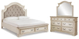 Furniture City Houma - Ashley Furniture - Realyn King Upholstered Bed with Dresser and Mirror - King Upholstered Bed with Dresser and Mirror - B743B24