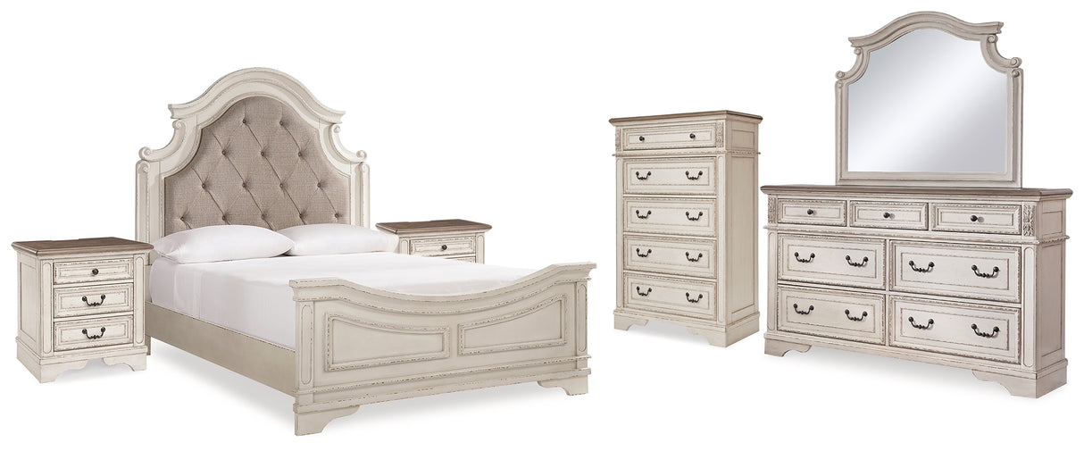 Realyn Queen Upholstered Panel Bed