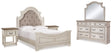 Furniture City Houma - Ashley Furniture - Realyn Queen Upholstered Panel Bed, Dresser, Mirror and 2 Nightstands - Queen Upholstered Panel Bed, Dresser, Mirror and 2 Nightstands - B743B49