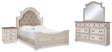 Furniture City Houma - Ashley Furniture - Realyn Queen Bed with Mirrored Dresser and Nightstand - Queen Bed with Mirrored Dresser and Nightstand - B743B22