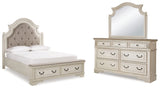 Furniture City Houma - Ashley Furniture - Realyn Queen Storage Bed, Dresser and Mirror - Queen Storage Bed, Dresser and Mirror - B743B19