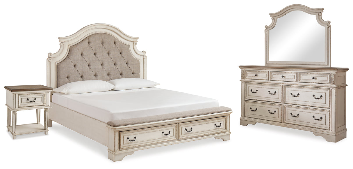 Furniture City Houma - Ashley Furniture - Realyn King Storage Bed, Dresser, Mirror and Nightstand - King Storage Bed, Dresser, Mirror and Nightstand - B743B59