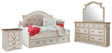 Furniture City Houma - Ashley Furniture - Realyn Twin Day Bed with Storage, Dresser, Mirror and Nightstand - Twin Day Bed with Storage, Dresser, Mirror and Nightstand - B743B94