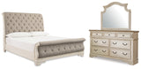 Furniture City Houma - Ashley Furniture - Realyn Queen Upholstered Sleigh Bed, Dresser and Mirror - Queen Upholstered Sleigh Bed, Dresser and Mirror - B743B5