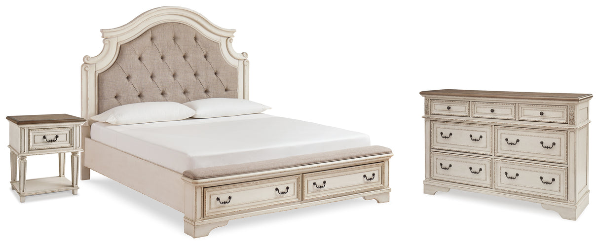 Furniture City Houma - Ashley Furniture - Realyn King Storage Bed, Dresser and Nightstand - King Storage Bed, Dresser and Nightstand - B743B62