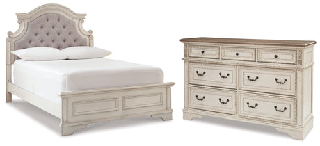 Furniture City Houma - Ashley Furniture - Realyn Full Upholstered Panel Bed and Dresser - Full Upholstered Panel Bed and Dresser - B743B90
