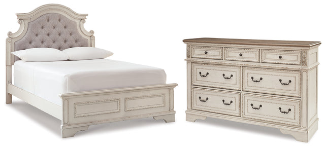 Furniture City Houma - Ashley Furniture - Realyn Full Upholstered Panel Bed and Dresser - Full Upholstered Panel Bed and Dresser - B743B90