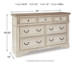 Realyn Queen Upholstered Sleigh Bed, Dresser and 2 Nightstands