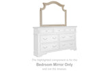 Furniture City Houma - Ashley Furniture - Realyn Bedroom Mirror - Bedroom Mirror / Chipped White - B743-36