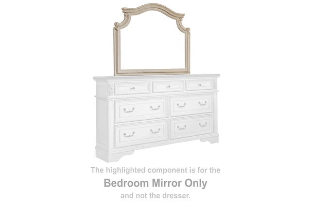 Furniture City Houma - Ashley Furniture - Realyn Bedroom Mirror - Bedroom Mirror / Chipped White - B743-36