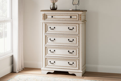 Furniture City Houma - Ashley Furniture - Realyn Bedroom - Queen Upholstered Storage Bed / Two-tone - B743B18
