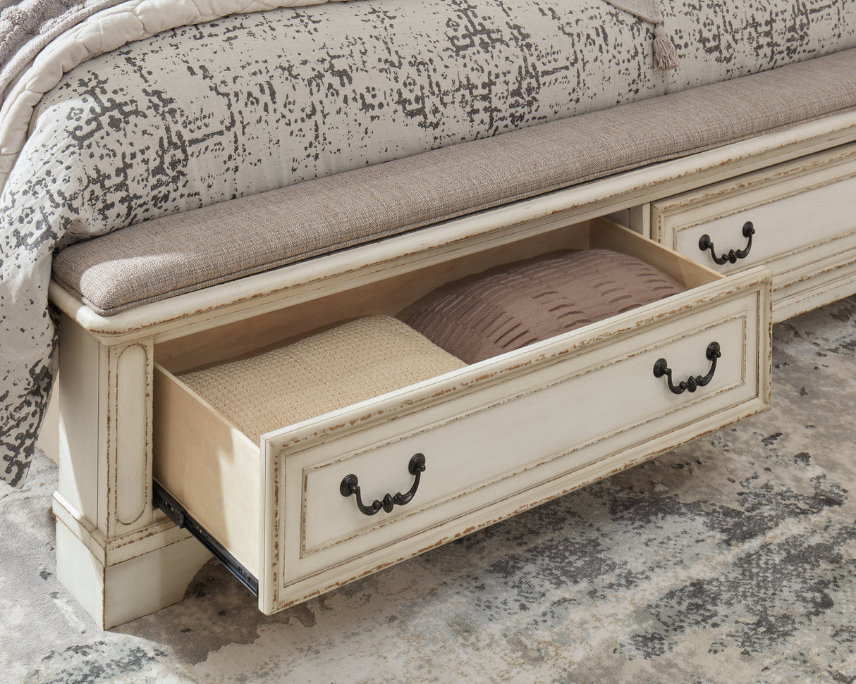 Realyn King Upholstered Panel Bed