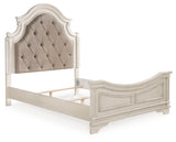Realyn Queen Bed with Mirrored Dresser and Nightstand