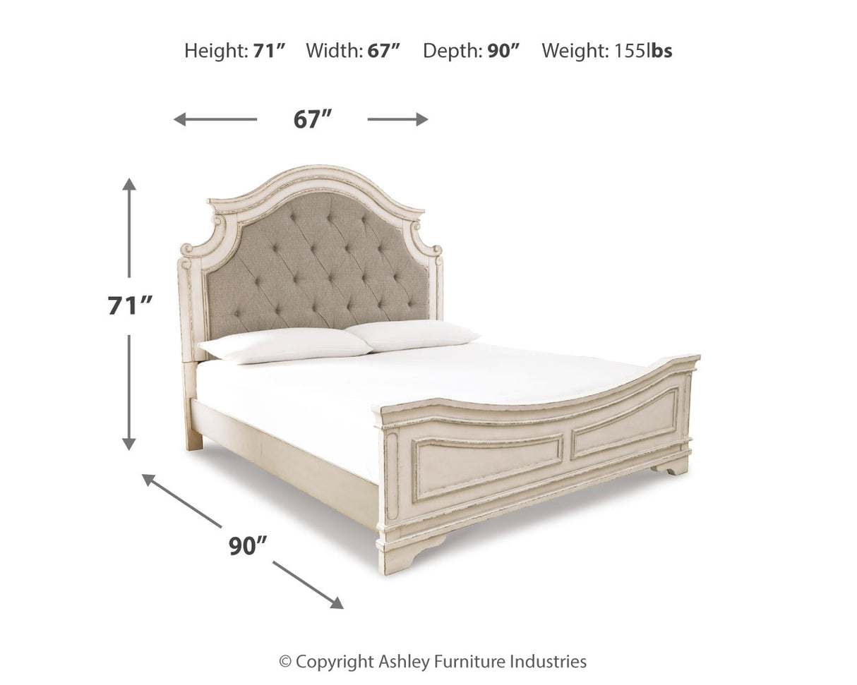 Realyn Queen Upholstered Panel Bed