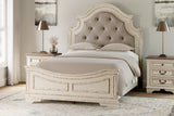 Realyn Queen Panel Bed, Dresser, Mirror and Vanity