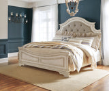Realyn King Panel Bed, Dresser, Mirror and 2 Nightstands