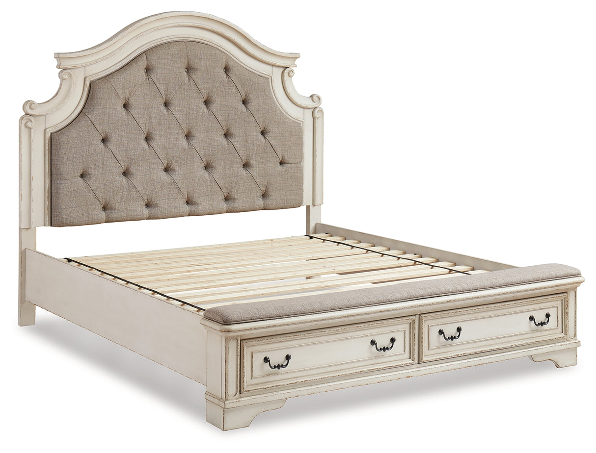 Realyn King Upholstered Panel Bed