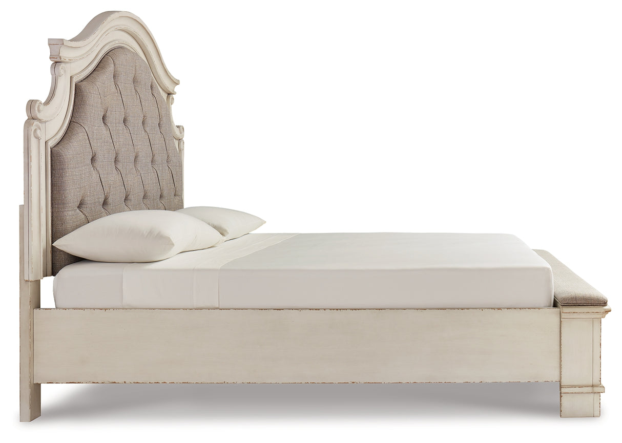 Realyn King Upholstered Panel Bed