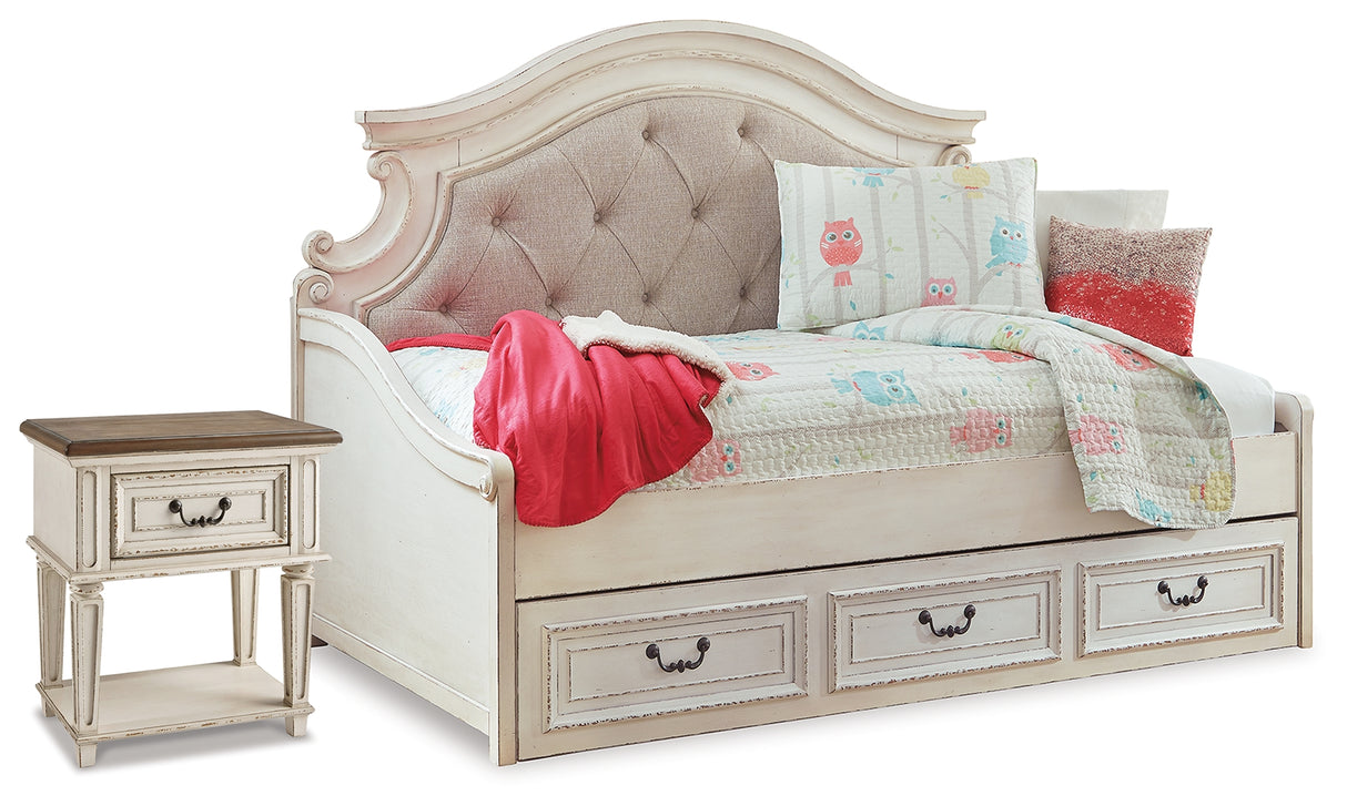 Furniture City Houma - Ashley Furniture - Realyn Twin Storage Day Bed and Nightstand - Twin Storage Day Bed and Nightstand - B743B71