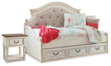 Realyn Twin Storage Daybed, Dresser and Nightstand