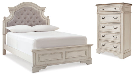 Furniture City Houma - Ashley Furniture - Realyn Full Panel Bed and Chest - Full Panel Bed and Chest - B743B42