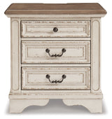 Realyn King Upholstered Panel Storage Bed and 2 Nightstands