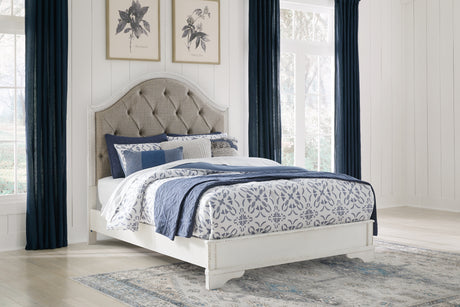 Furniture City Houma - Ashley Furniture - Blendon Queen Upholstered Panel Bed - Queen Upholstered Panel Bed / Rustic Brown - B747B2