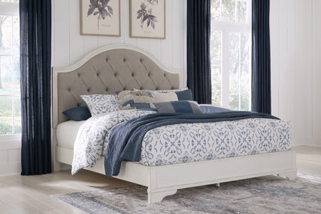 Furniture City Houma - Ashley Furniture - Blendon King Upholstered Panel Bed - King Upholstered Panel Bed / Rustic Brown - B747B3