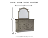 Lodenbay Queen Upholstered Panel Bed, Dresser, Mirror, Chest and Nightstand