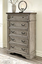 Furniture City Houma - Ashley Furniture - Lodenbay Chest of Drawers - Five Drawer Chest / Antique Gray/Brown - B751-46