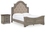 Furniture City Houma - Ashley Furniture - Lodenbay Queen Panel Bed and Nightstand - Queen Panel Bed and Nightstand - B751B12