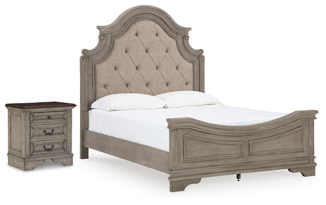 Furniture City Houma - Ashley Furniture - Lodenbay Queen Panel Bed and Nightstand - Queen Panel Bed and Nightstand - B751B12