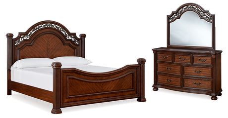 Lavinton Queen Poster Bed, Dresser and Mirror