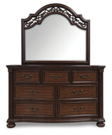Lavinton King Poster Bed, Dresser, Mirror and 2 Nightstands