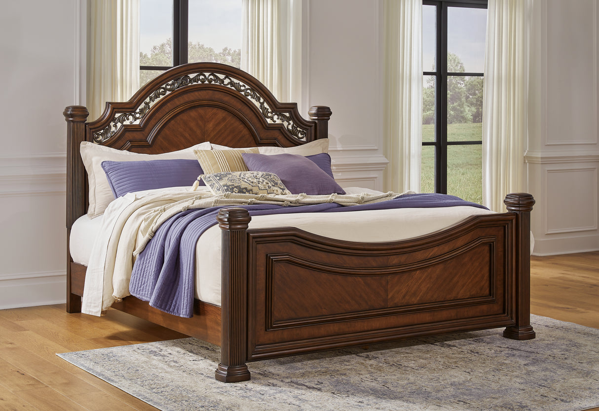 Furniture City Houma - Ashley Furniture - Lavinton Bedroom - California King Poster Bed / Brown - B764B10