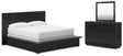 Furniture City Houma - Ashley Furniture - Londer California King Panel Bed, Dresser and Mirror - California King Panel Bed, Dresser and Mirror - B768B9